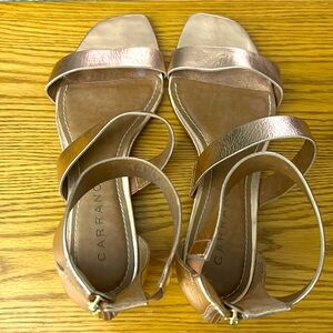 ☁️ CARRANO Copper Leather Sandals Size 10